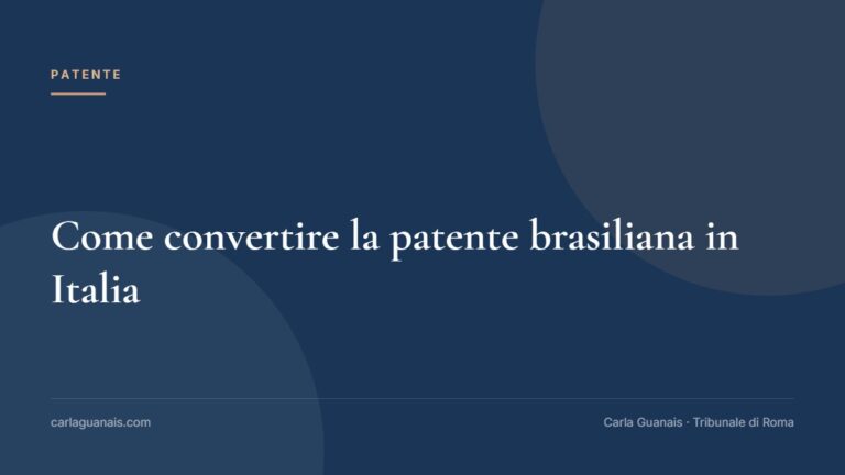Come convertire la patente brasiliana in Italia