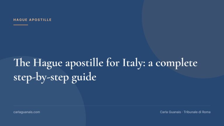 The Hague apostille for Italy: a complete step-by-step guide