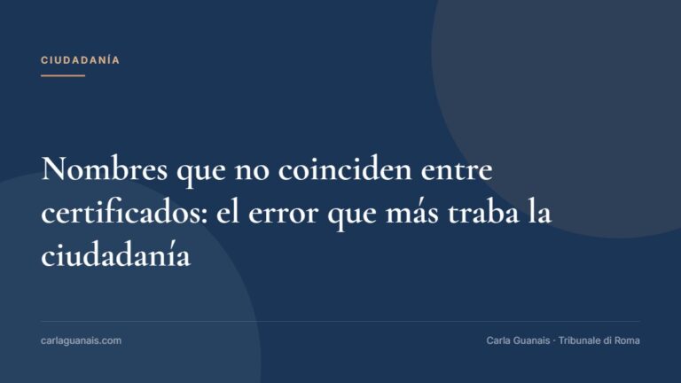 Nombres que no coinciden entre certificados: el error que más traba la ciudadanía